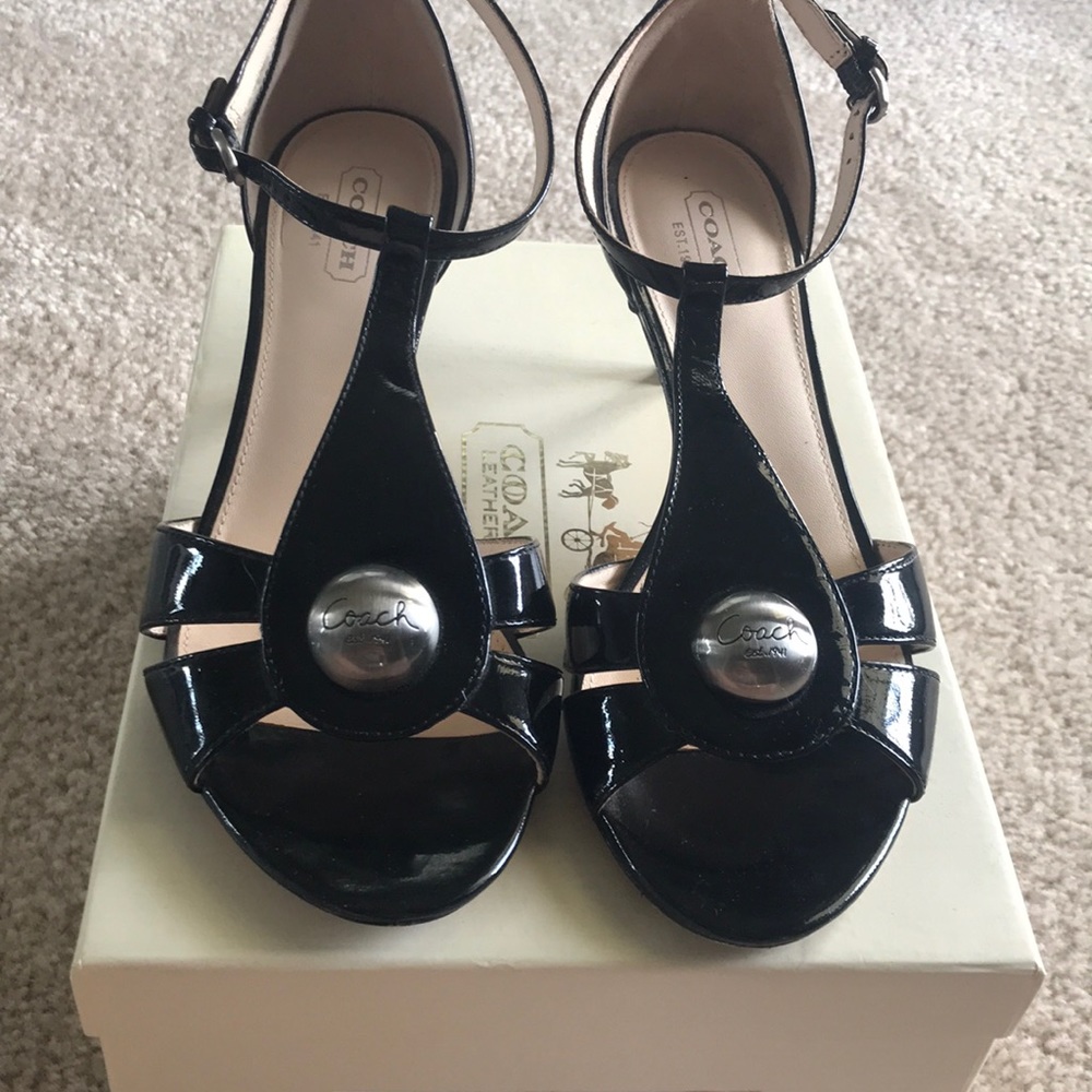 Coach Helena Soft Patent T-strap sandals - 7